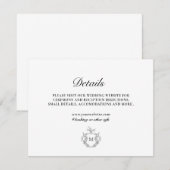Black White Classic Luxe Wedding — Kaart (Voorkant / Achterkant)