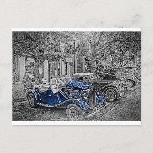 "Black White" "Classic MG" "Color Splash" Briefkaart (Voorkant)