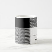 Black White Classic Pset Initialen Modern Preppy Koffiemok (Center)