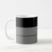 Black White Classic Pset Initialen Modern Preppy Koffiemok (Links)