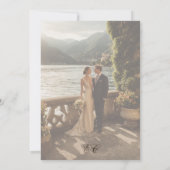 Black White Classic Timeless Calligraphy Wedding Kaart (Achterkant)