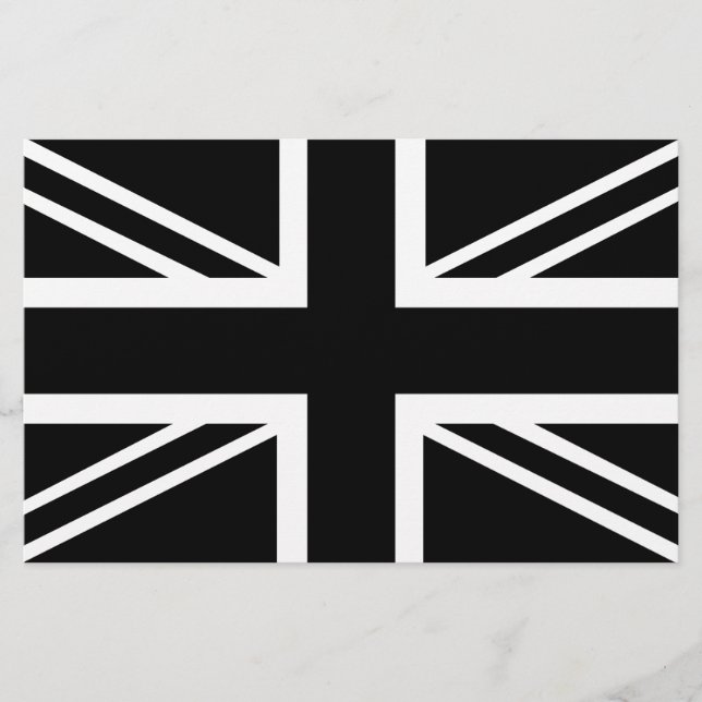 BLack & White Classic Union Jack British (UK) vlag (Voorkant)