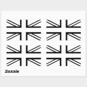 Black & White Classic Union Jack British (UK) vlag Rechthoekige Sticker (Vel)