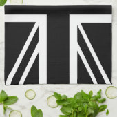 BLack & White Classic Union Jack British (UK) vlag Theedoek (Gevouwen)