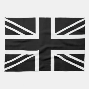 BLack & White Classic Union Jack British (UK) vlag Theedoek