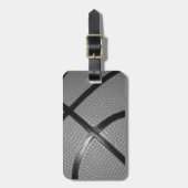 Black & White Close Basketball Bagagelabel (Voorkant verticaal)