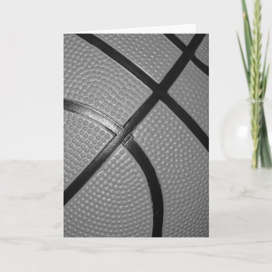 Black & White Close Basketball Kaart (Voorkant)