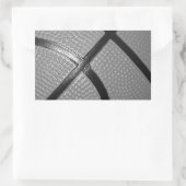 Black & White Close Basketball Rechthoekige Sticker (Tas)