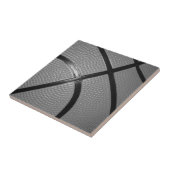 Black & White Close Basketball Tegeltje (Zijkant)