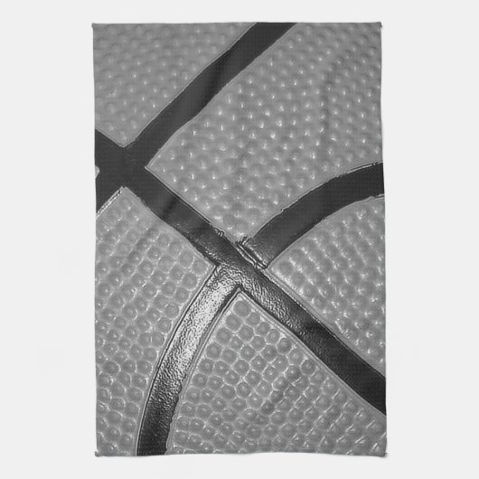 Black & White Close Basketball Theedoek (Verticaal)