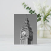 Black White Close Big Ben Clock Tower London Briefkaart (Staand voorkant)
