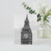 Black White Close Big Ben Clock Tower London Briefkaart (Staand voorkant)