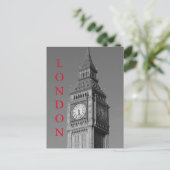 Black White Close Big Ben Clock Tower London Briefkaart (Staand voorkant)