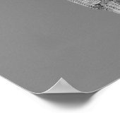 Black White Close Big Ben Clock Tower London Poster (Hoek)