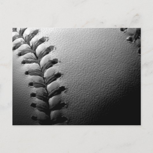Black & White Close-up Baseball Briefkaart (Voorkant)