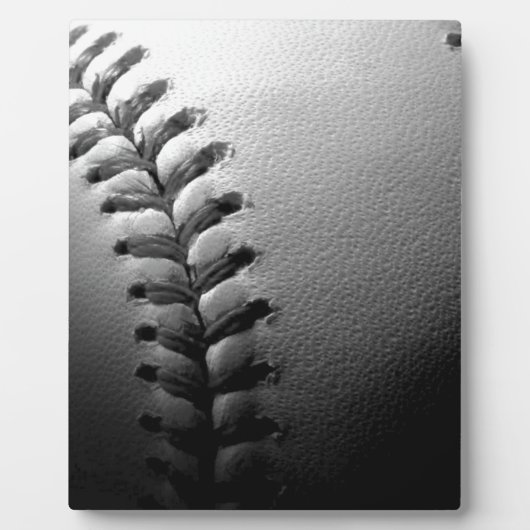Black & White Close-up Baseball Fotoplaat (Voorkant)