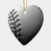 Black & White Close-up Baseball Keramisch Ornament (Links)