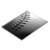 Black & White Close-up Baseball Notitieboek (Linkerzijde)