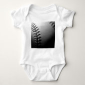 Black & White Close-up Baseball Romper (Voorkant)