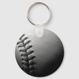 Black & White Close-up Baseball Sleutelhanger