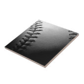 Black & White Close-up Baseball Tegeltje (Zijkant)