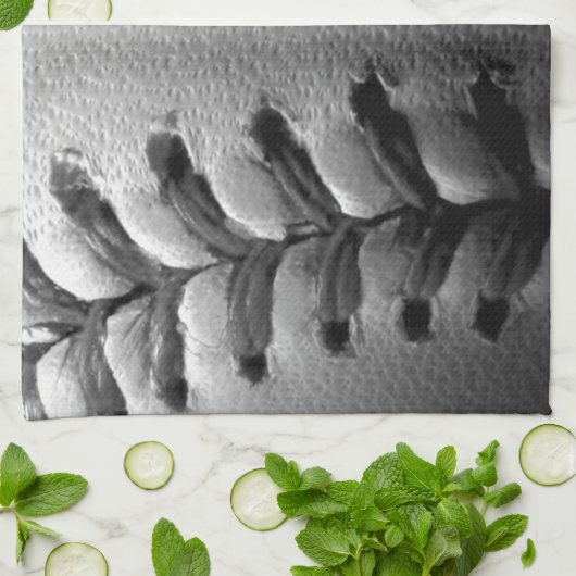 Black & White Close-up Baseball Theedoek (Gevouwen)