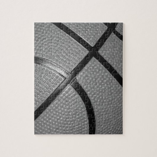 Black & White Close-Up Basketball Legpuzzel (Verticaal)