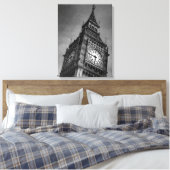 Black & White Close-up Big Ben London Reizen Canvas Afdruk (Insitu (Slaapkamer))