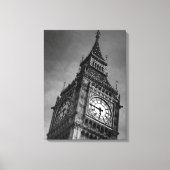 Black & White Close-up Big Ben London Reizen Canvas Afdruk (Voorkant)