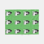 Black White Cocker Spaniels Green Fleece Blanket Deken (Voorkant (Horizontaal))
