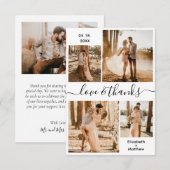 Black White Collage Wedding Love and Bedankt Scrip (Voorkant / Achterkant)