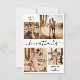 Black White Collage Wedding Love and Bedankt Scrip