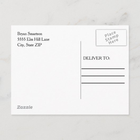 Black White College Trunk Party fotouitnodiging Uitnodiging Briefkaart (Achterkant)