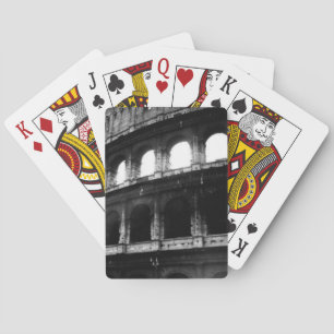 Black White Colosseum Roman Empire Pokerkaarten