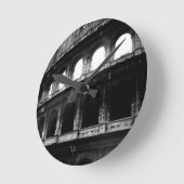 Black White Colosseum Roman Empire Ronde Klok (Hoek)