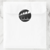 Black White Colosseum Roman Empire Ronde Sticker (Tas)
