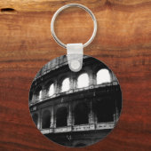 Black White Colosseum Roman Empire Sleutelhanger (Voorkant)