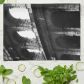 Black White Colosseum Roman Empire Theedoek (Gevouwen)