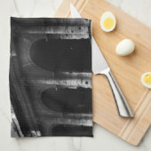 Black White Colosseum Roman Empire Theedoek (Quarter Fold)