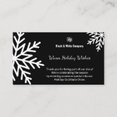 Black & White Community Dankbaarheid weggeefactie Visitekaartje (Voorkant)