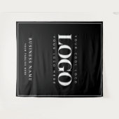 Black White Company Business Logo Backdrop Wandkleed (Voorkant (horizontaal))