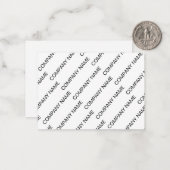 Black White Company Co Pattern Note Card Notitiekaartje (Voorkant / Achterkant in situ)