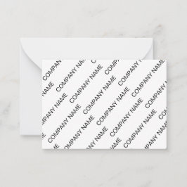 Black White Company Co Pattern Note Card Notitiekaartje