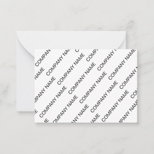 Black White Company Co Pattern Note Card Notitiekaartje (Voorkant)