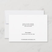 Black White Company Logo Custom Simple Bedankkaart (Achterkant)