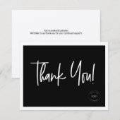 Black White Company — sociaal eenvoudig Bedankkaart (Voorkant / Achterkant)
