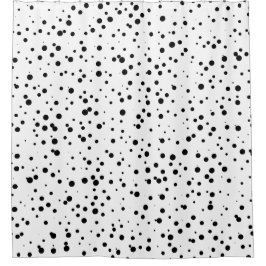Black White Confetti Stip Pattern Douchegordijn