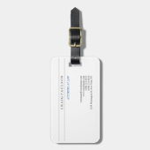 Black White Consultant Advocaat bij advocatuur Bagagelabel (Voorkant verticaal)