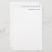 Black White Consultant Advocaat bij advocatuur Briefpapier (Voorkant / Achterkant)