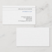 Black White Consultant Advocaat bij advocatuur Visitekaartje (Voorkant / Achterkant)